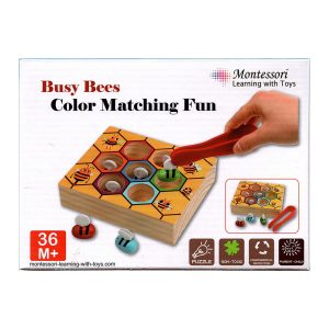 Montessori Learning with Toys, Busy Bees Wooden Color Matching Game